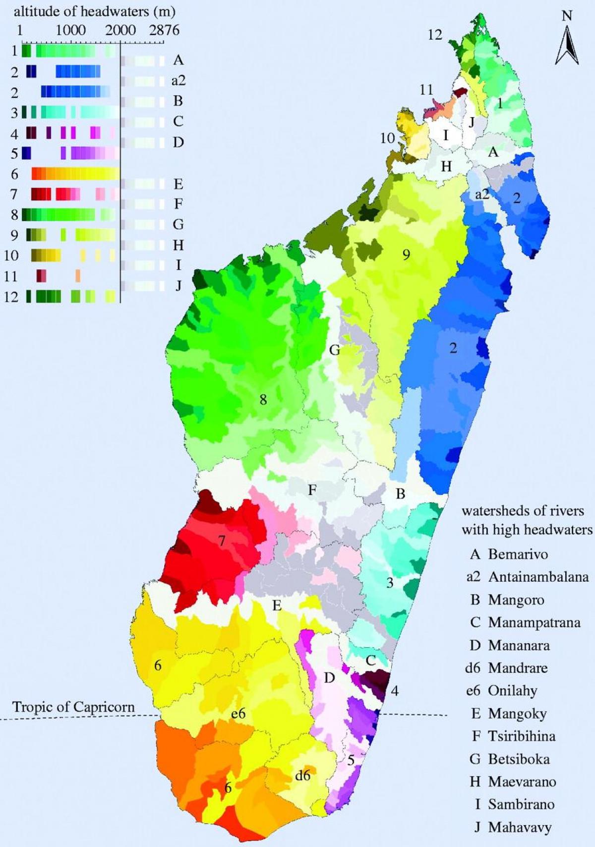 kaart van Madagascar klimaat