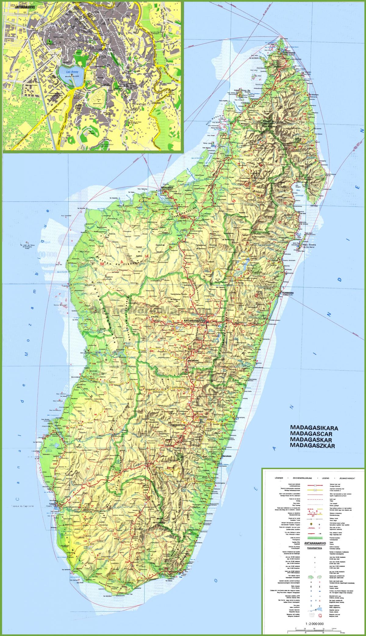 kaart van Madagascar