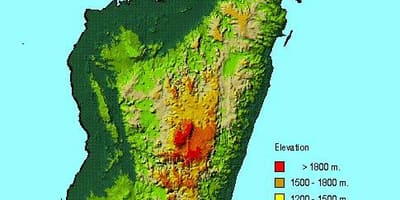 Kaart van Madagascar geografie