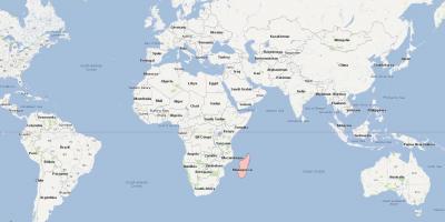 Kaart van Madagascar locatie op de kaart